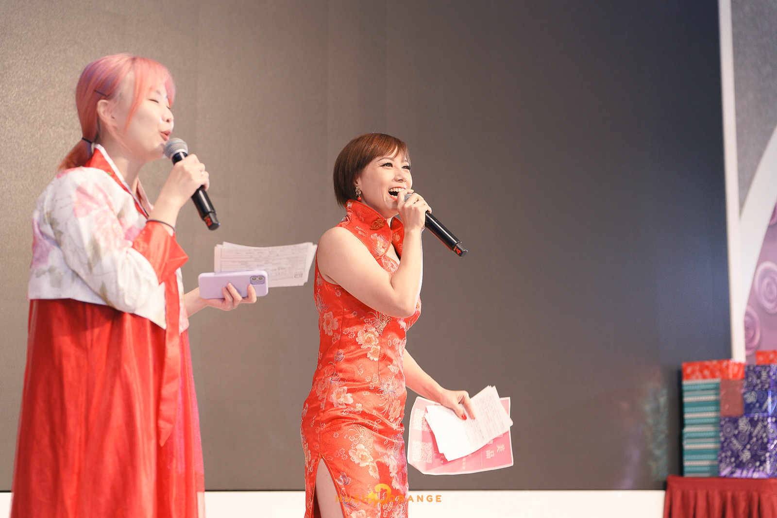 皓橘專業攝影團隊在台中臻悅美饌拍攝里德美學尾牙之活動紀錄畫面，歡迎洽詢相關活動攝影報價