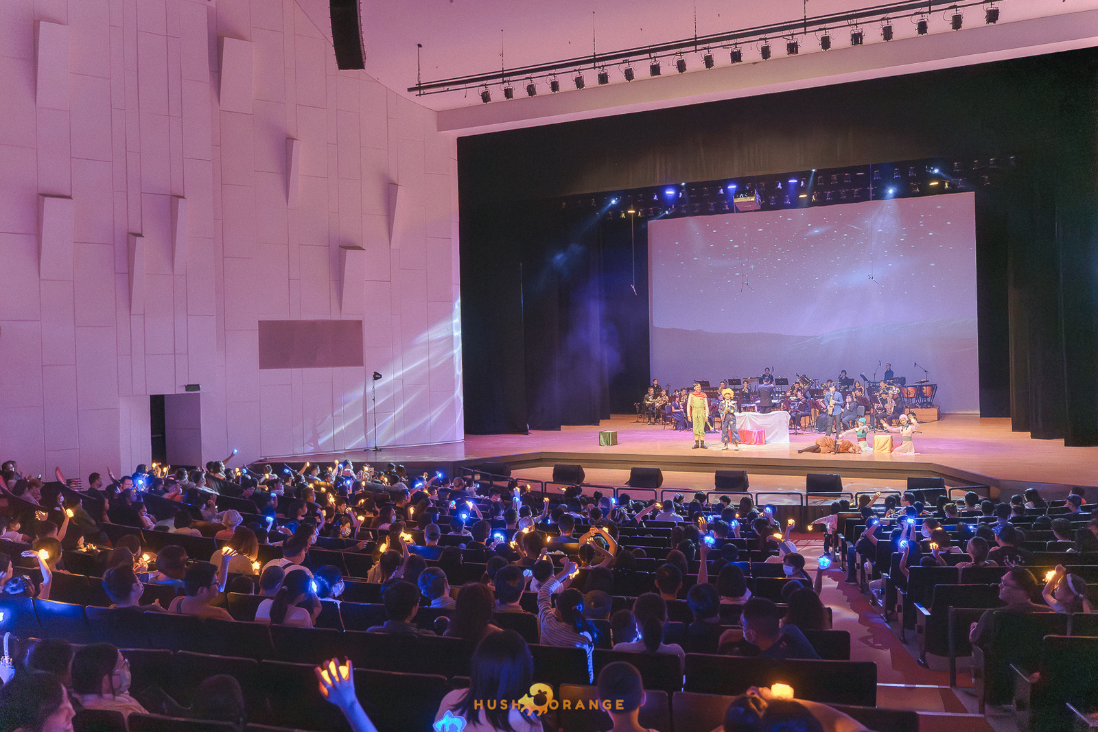 專業攝影團隊皓橘攝影在桃園展演中心拍攝桃園市立交響管樂團及萬花筒劇團的演出小王子歷險記活動記錄，詢問活動攝影報價