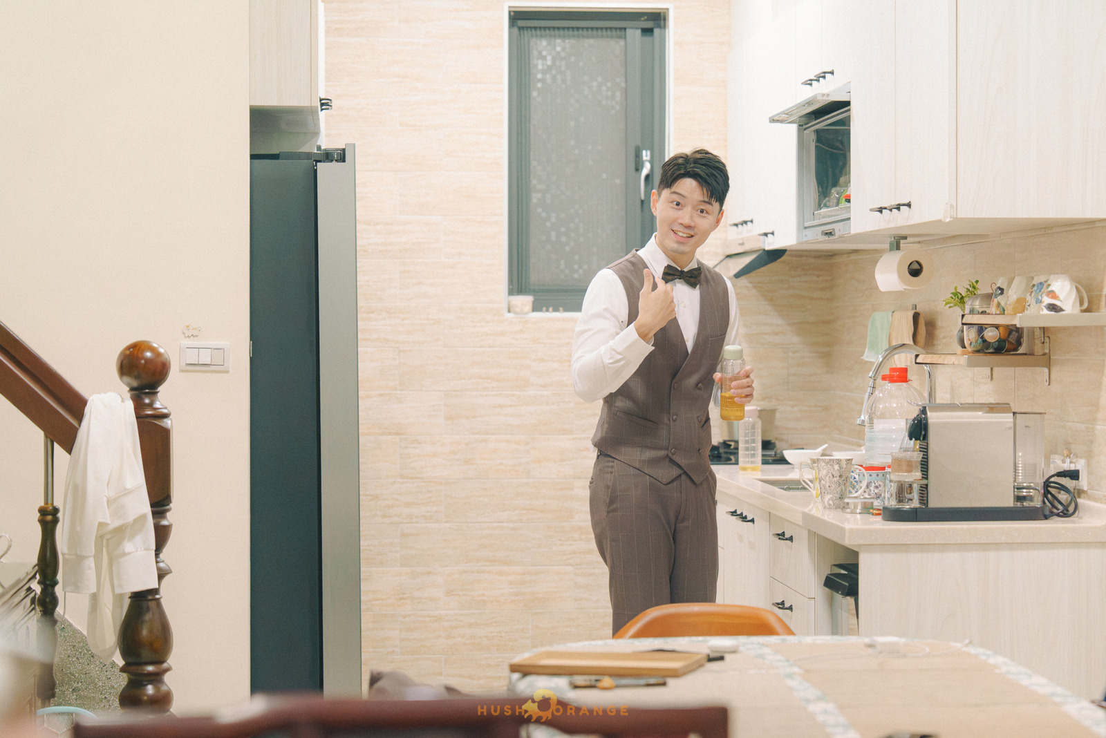 皓橘專業攝影團隊在高雄老新台菜十全店拍攝新人婚禮之活動紀錄畫面，捕捉跨國婚姻的美麗瞬間，歡迎洽詢相關活動攝影報價